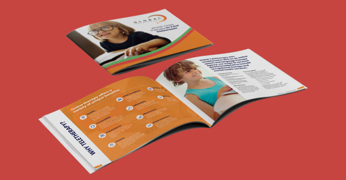Global teletherapy booklet design