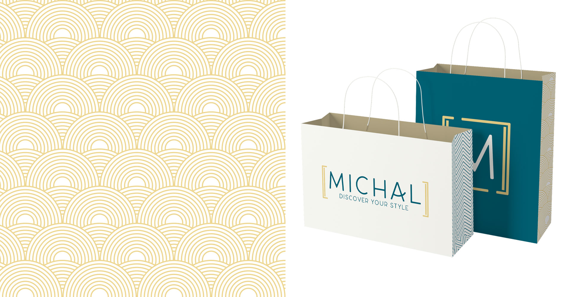 Michal branded shopping bags
