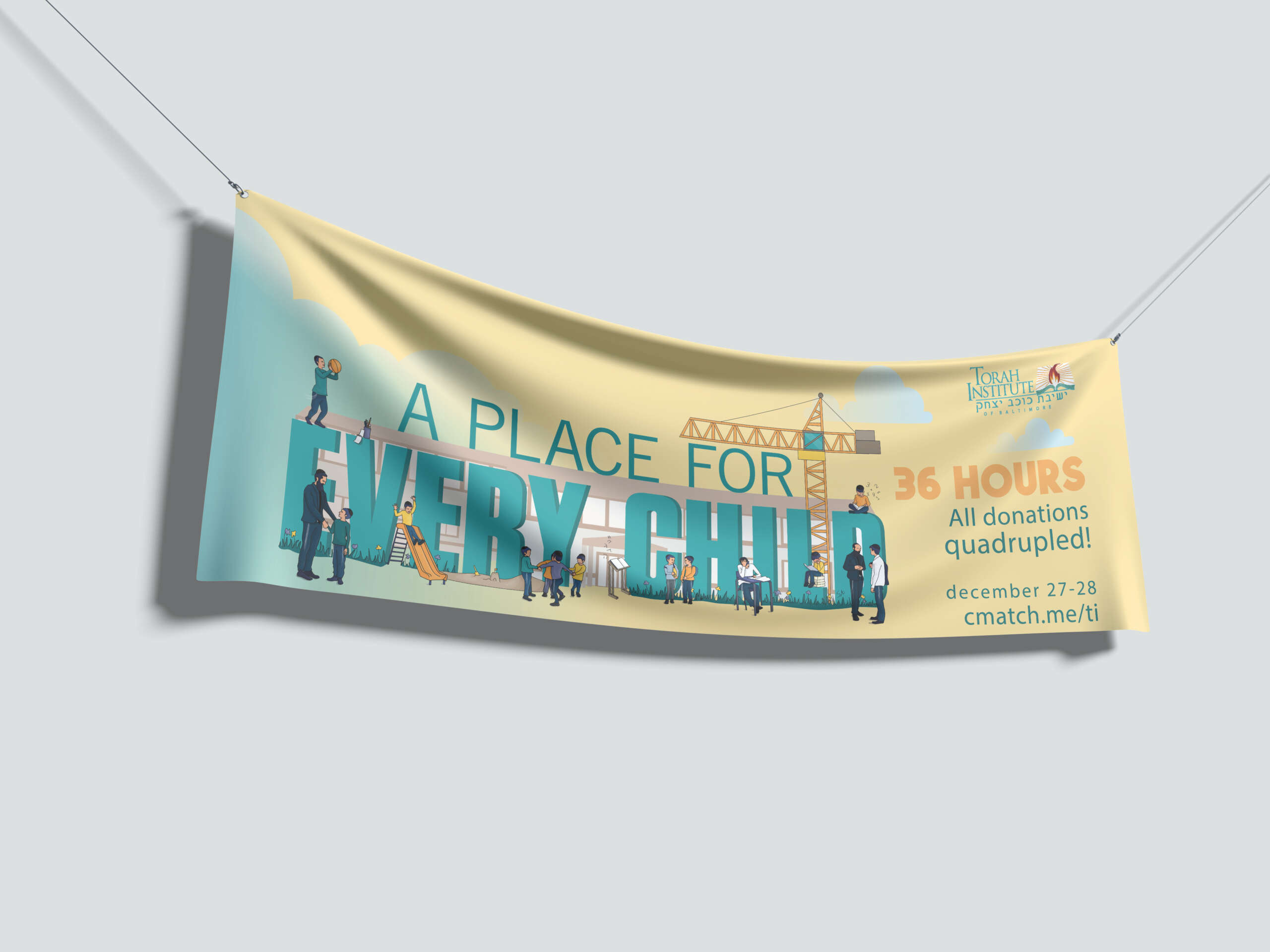 Torah Institute's A Place for Every Child Campaign banner